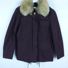 H&M lekko ocieplana kurtka parka burgund / 36 - S