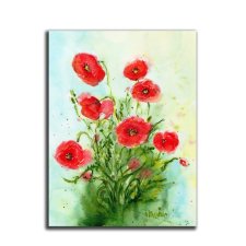 Obraz ręcznie malowany "Kwiaty"+rama Maki