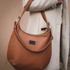 VERA - TORBA TYPU HOBO W KOLORZE KARMELOWYM