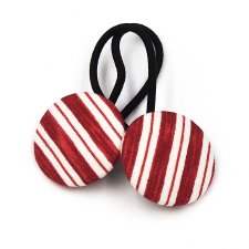 Gumki do włosów w paseczki na święta