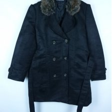 Wardrobe zamszowa kurtka z paskiem parka / 42