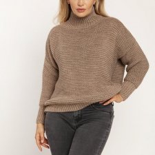 Sweter z golfem - SWE246 mocca MKM