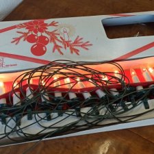 Vintage lampki choinkowe na żabki