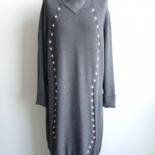 długa szara sukienka swetrowa r. 46 Ovanti Glow