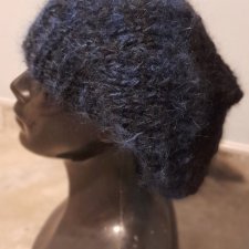 Moherowa czapka beret