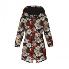 Kurtka parka damska - VIBRANT FLOWERS