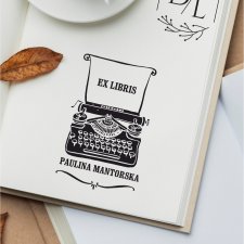 Stempel Ex Libris Exlibris personalizowany Maszyna do pisania