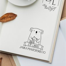 Stempel Ex Libris Exlibris personalizowany KOALA