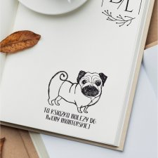 Stempel Ex Libris Exlibris personalizowany PIES 5