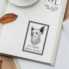 Stempel Ex Libris Exlibris personalizowany PIES 6