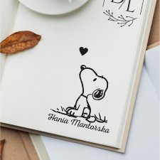 Stempel Ex Libris Exlibris personalizowany Snoopy
