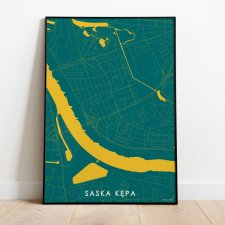 Mapa plakat - Saska Kępa Warszawa