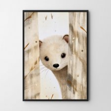 Plakat dla dzieci Leśne zwierzątka Łasiczka - 30x40 cm