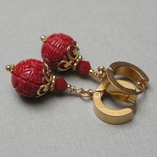 Alloys Collection - Red koral - kolczyki