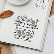 Stempel Ex Libris Exlibris personalizowany Maszyna do pisania 2