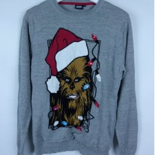 TU - Star Wars świąteczny sweter bawełna światełka / S
