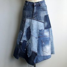 długa jeansowa spódnica r.44