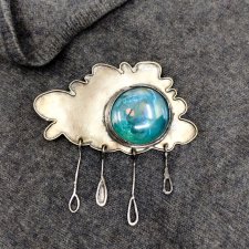 Chmurka deszczowa antydepresyjna - broszka