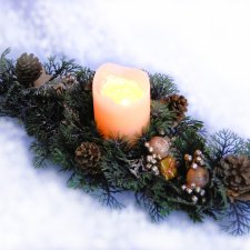Stroik na świecę, dekoracja świąteczna, Boże Narodzenie