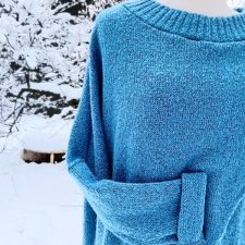 SWETER Z WEŁNĄ MOHER