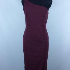 Boohoo bordowa sukienka midi 12 / M