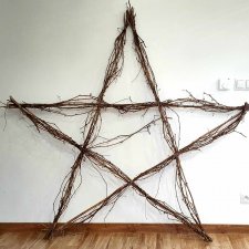 Gwiazda z gałązek ogromna 160cm dekoracja hand made