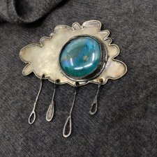 Chmurka deszczowa antydepresyjna - broszka