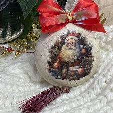 Bombka, bombki choinkowe, ręcznie robione decoupage