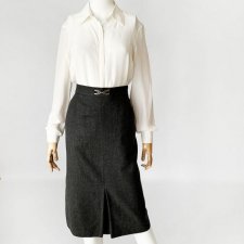 Wełniana ołówkowa spódnica vintage