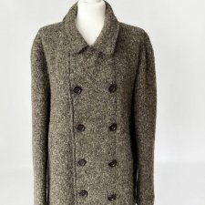 Trussardi płaszcz z wełny boucle plus size