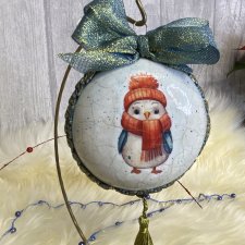 Bombka, bombki choinkowe, ręcznie robione decoupage