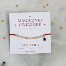 SIOSTRA - Magicznej Gwiazdki - Alfabet Morse'a - Bransoletka