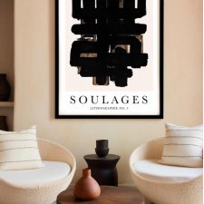 Plakat Soulages Lithographie no3 - format 61x91 cm