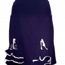 Granatowa spódnica Vintage Marynarska