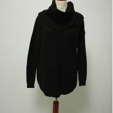 Czarny luźny golf sweter XS/S