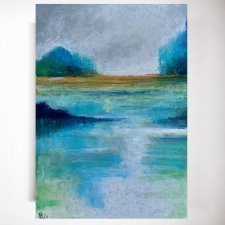 Pejzaż- rysunek  A4 pastelami olejnymi