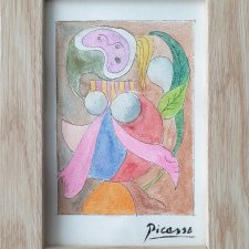 Obraz ręcznie malowany "Szkice z Hiszpanii" +rama kopia Picasso