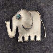 Słoń broszka