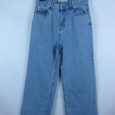 Denim jeans szerokie proste spodnie 12 / 40
