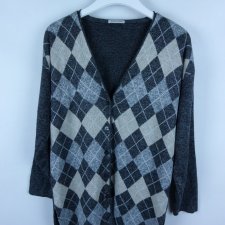 New Look sweter rozpinany  w romby S/M