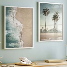 Zestaw plakatów - 40x50 cm Palmy i plaża