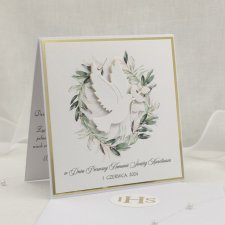 Kartka na komunię z ozdobną kopertą, LG 152