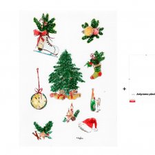 Obraz Akwarela ręcznie malowana +antyrama święta kartki