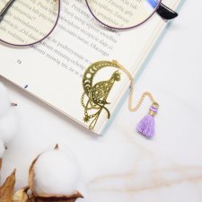 Biżuteryjna zakładka do książki -  kot