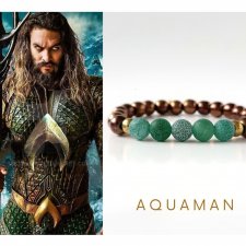 AQUAMAN bransoletka męska/ unisex- agat i hematyt