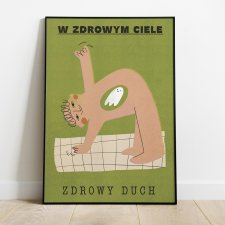 Plakat 30 x 40 cm W zdrowym ciele zdrowy duch