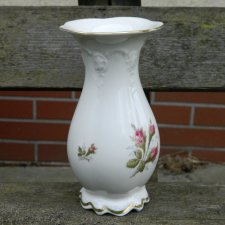 ROSENTHAL CLASSIC ROSE * wazon 18 cm * róże relief złocenie