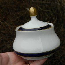 WEIMAR ECHT KOBALT * ELEGANCKA PORCELANOWA CUKIERNICA