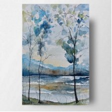 Pejzaż-obraz akwarela