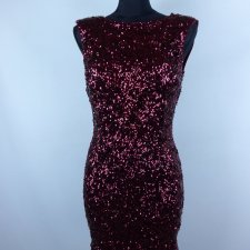 New Look bordowa sukienka mini cekiny 8 / 36